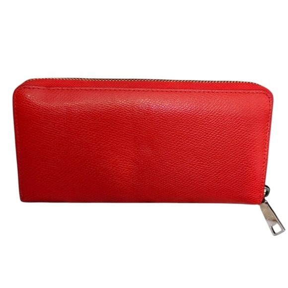 Coach Two-Tone Pink & Red Zip Wallet EUC - Picture 6 of 7